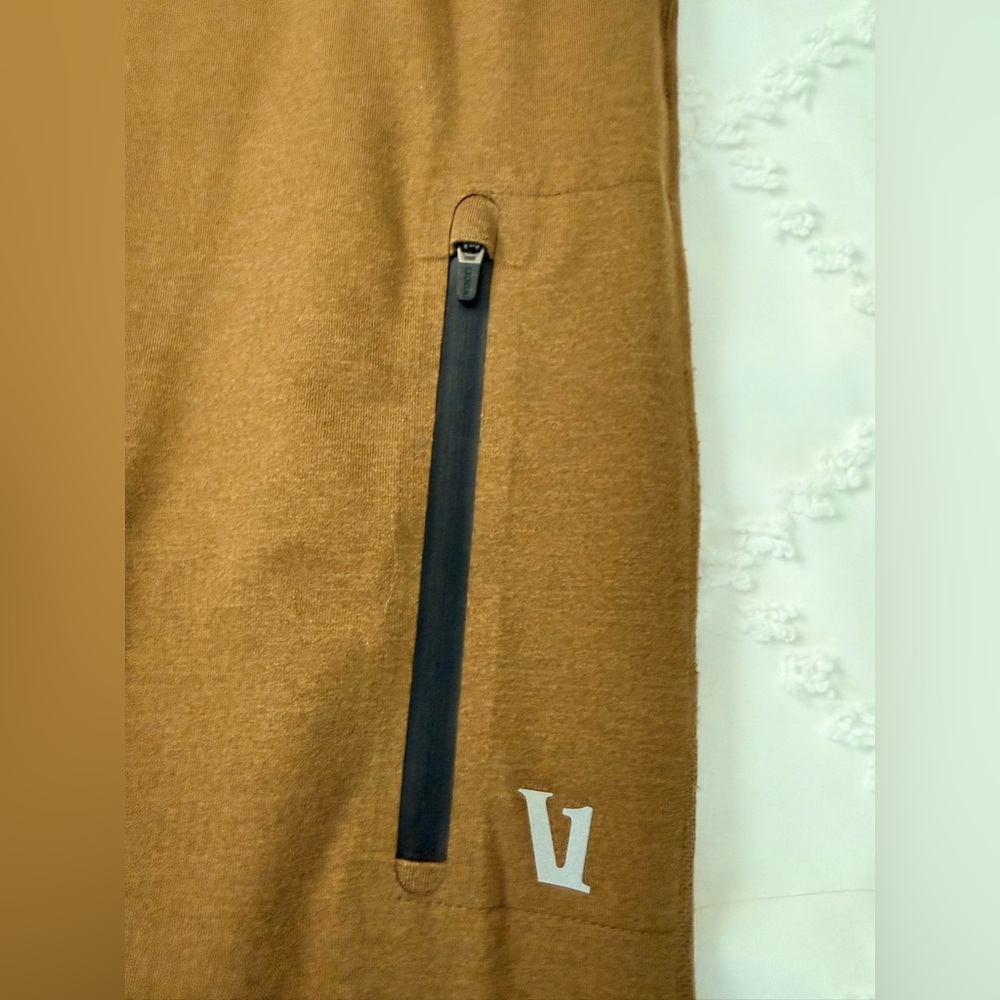 Vuori Men’s Sunday Performance Joggers – Warm Gold / Pecan Heather – Size XL - Picture 8 of 9